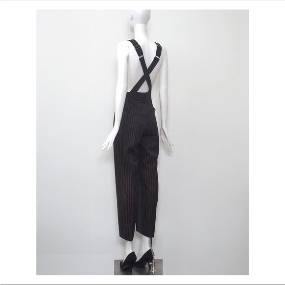 Jean Paul GaultierāVintage Couture Pinstripe Suspender Trousers - Picture 4 of 8